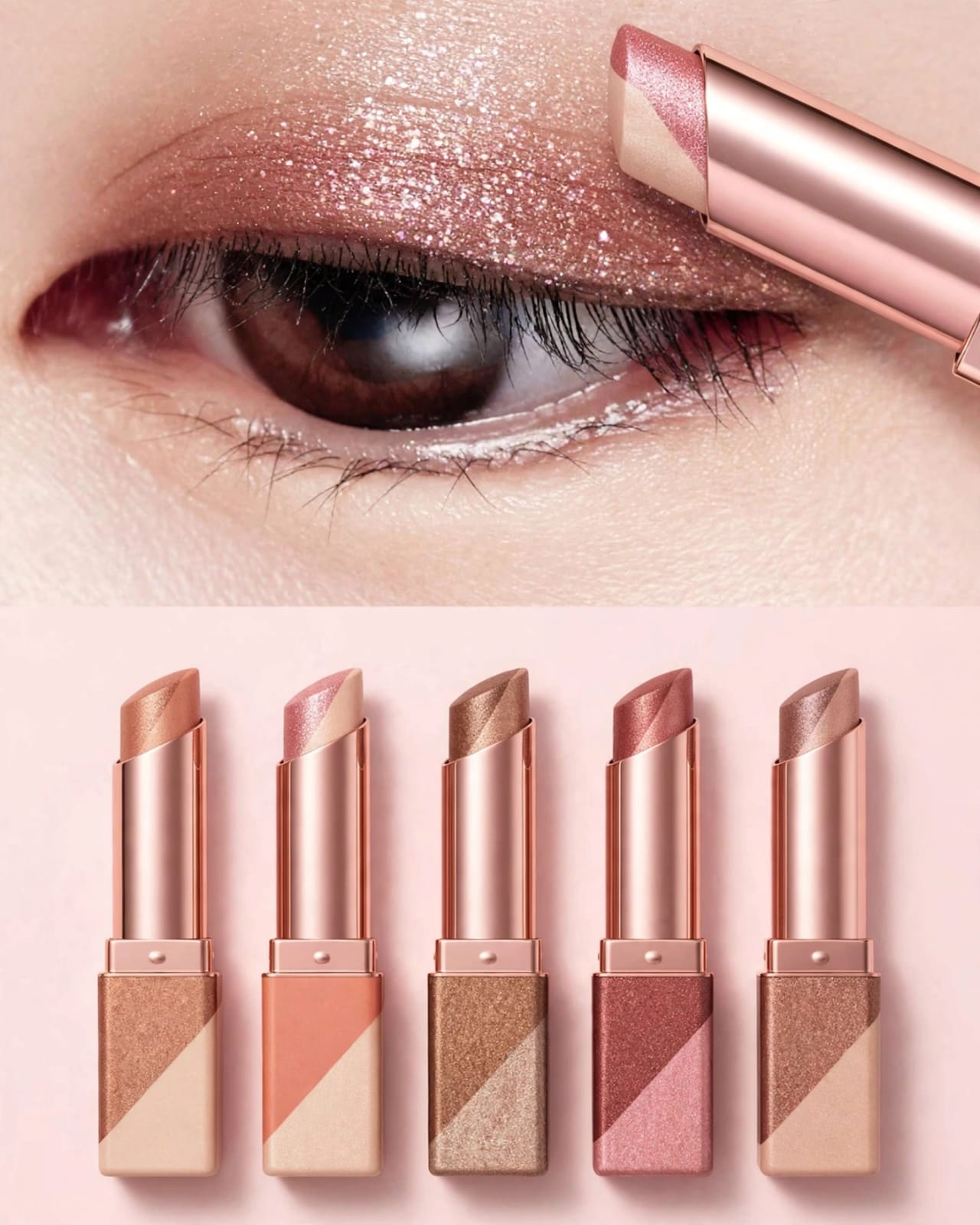GlimmerStick Dual-Color Eyeshadow Stick - One Swipe Shimmer
