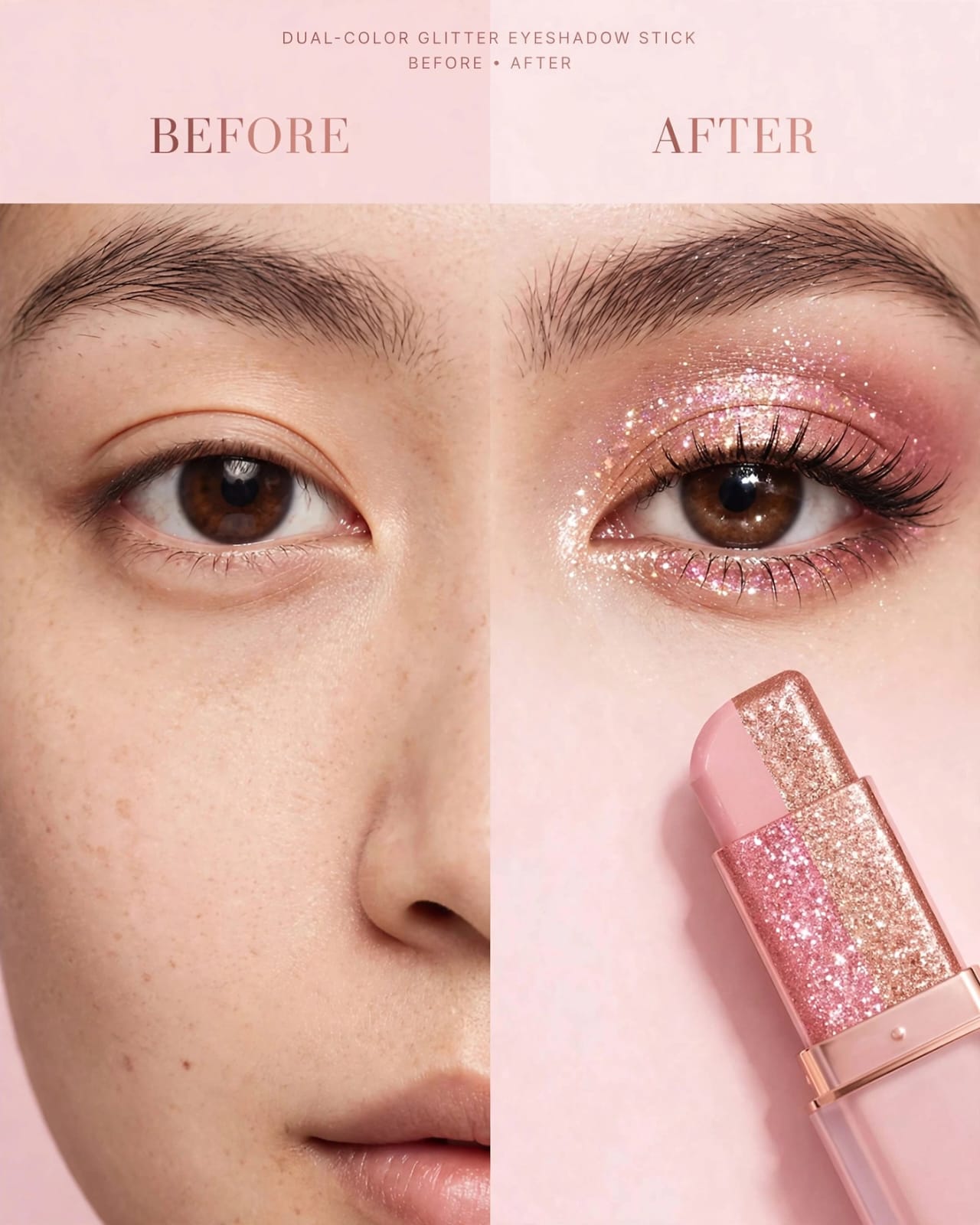 GlimmerStick Dual-Color Eyeshadow Stick - One Swipe Shimmer