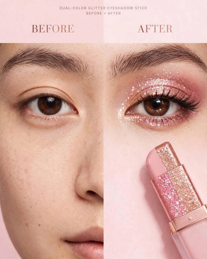 GlimmerStick Dual-Color Eyeshadow Stick - One Swipe Shimmer