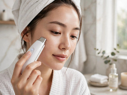 GLOWVA Ultrasonic Skin Scrubber - Deep Pore Cleanser & Serum Infuser